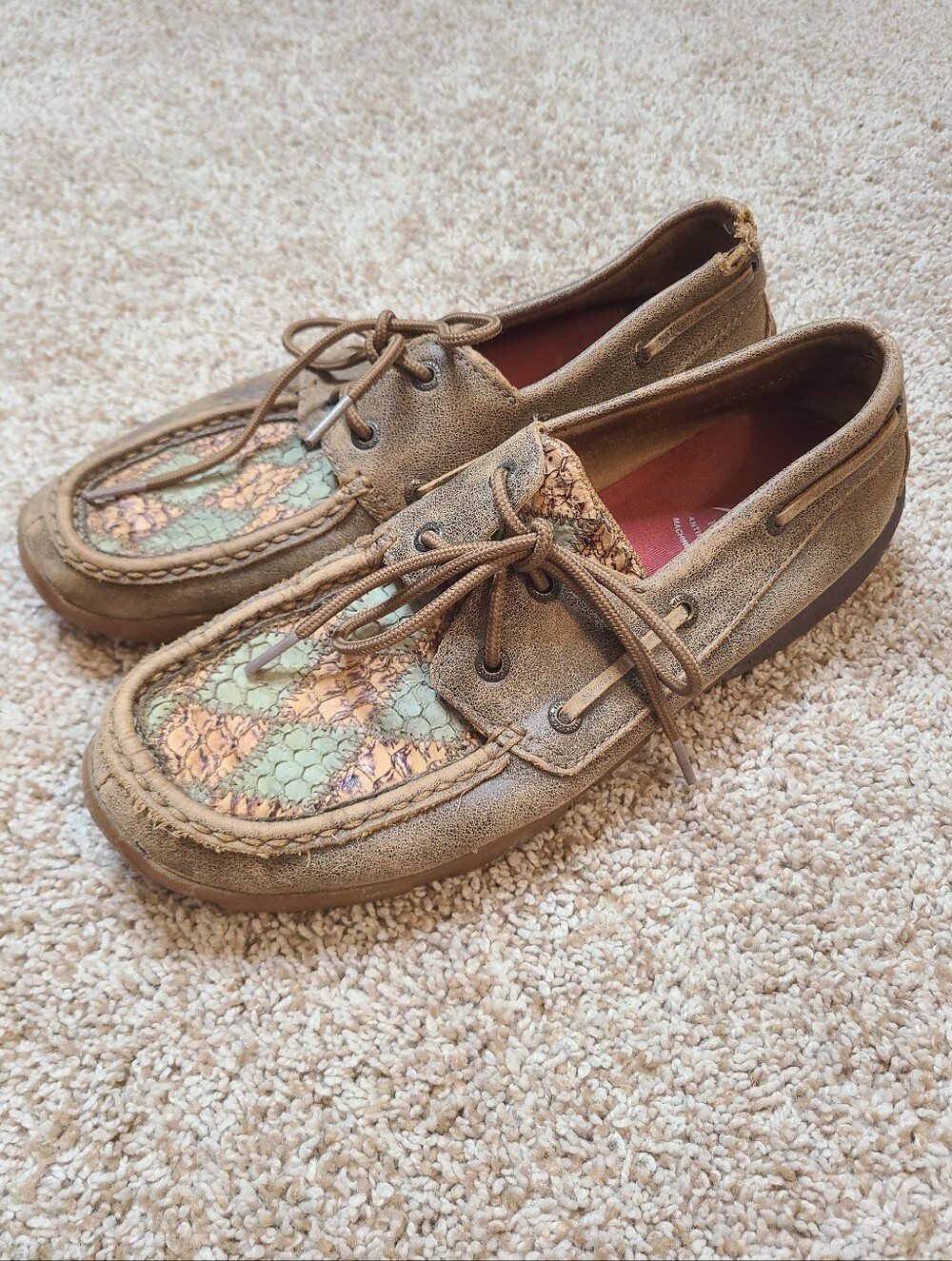 Twisted X Genuine Leather Boat Shoe Driving Moccasin